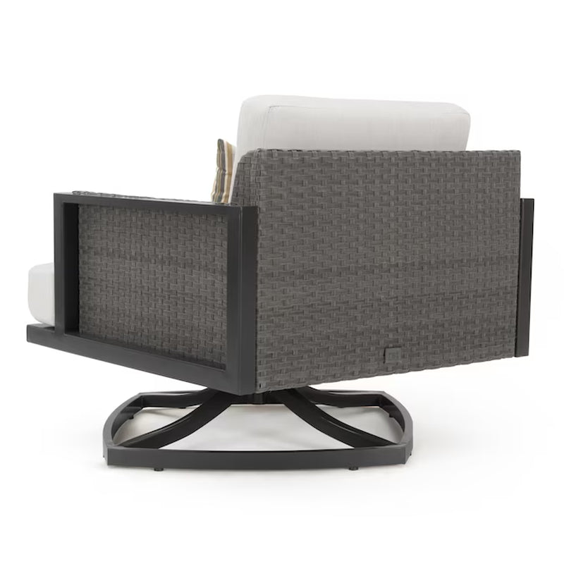 Vistano 7 -Piece Wicker Patio Sofa Conversation Set with Gray Sunbrella#174 Cushions