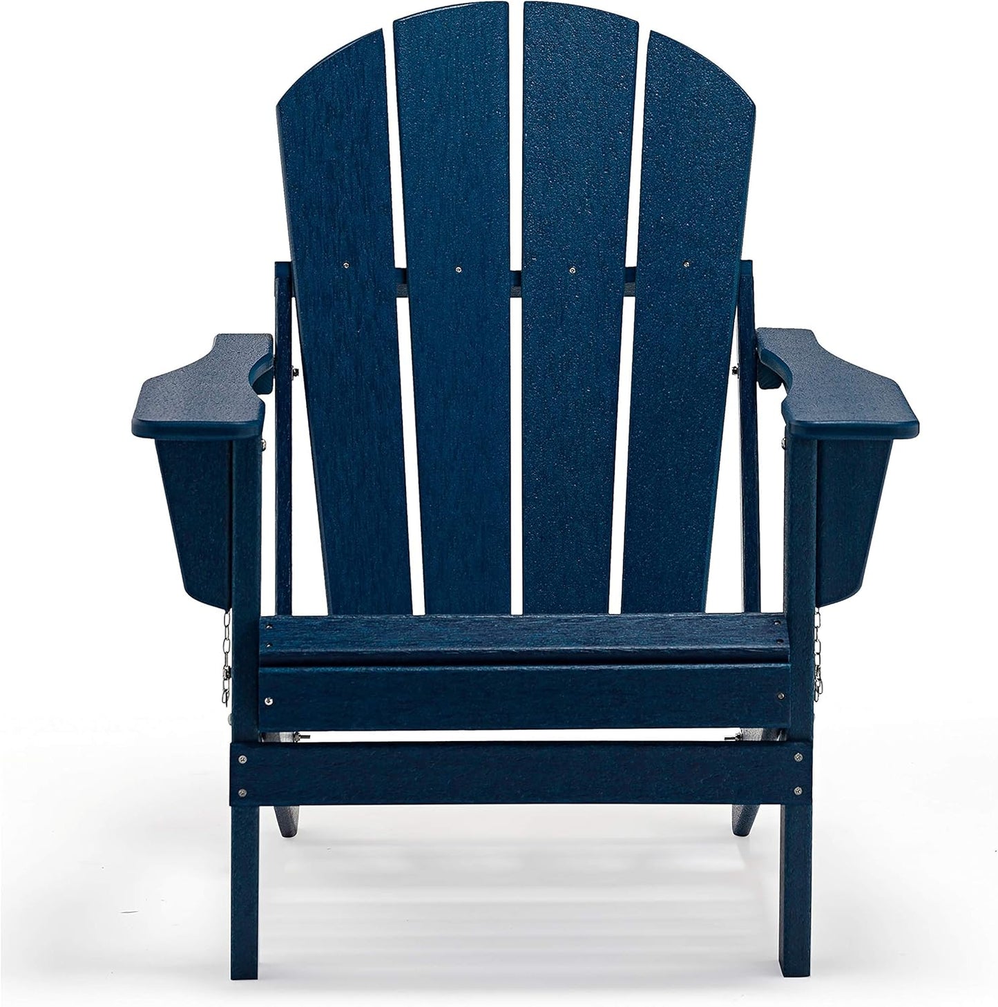 WO Home Furniture Adirondack Chair Lounger Outdoor Folding for Fire Pit, Beach, Balcony, Backyard, Lawn, Patio, Pool, Deck, Garden (Navy Blue)