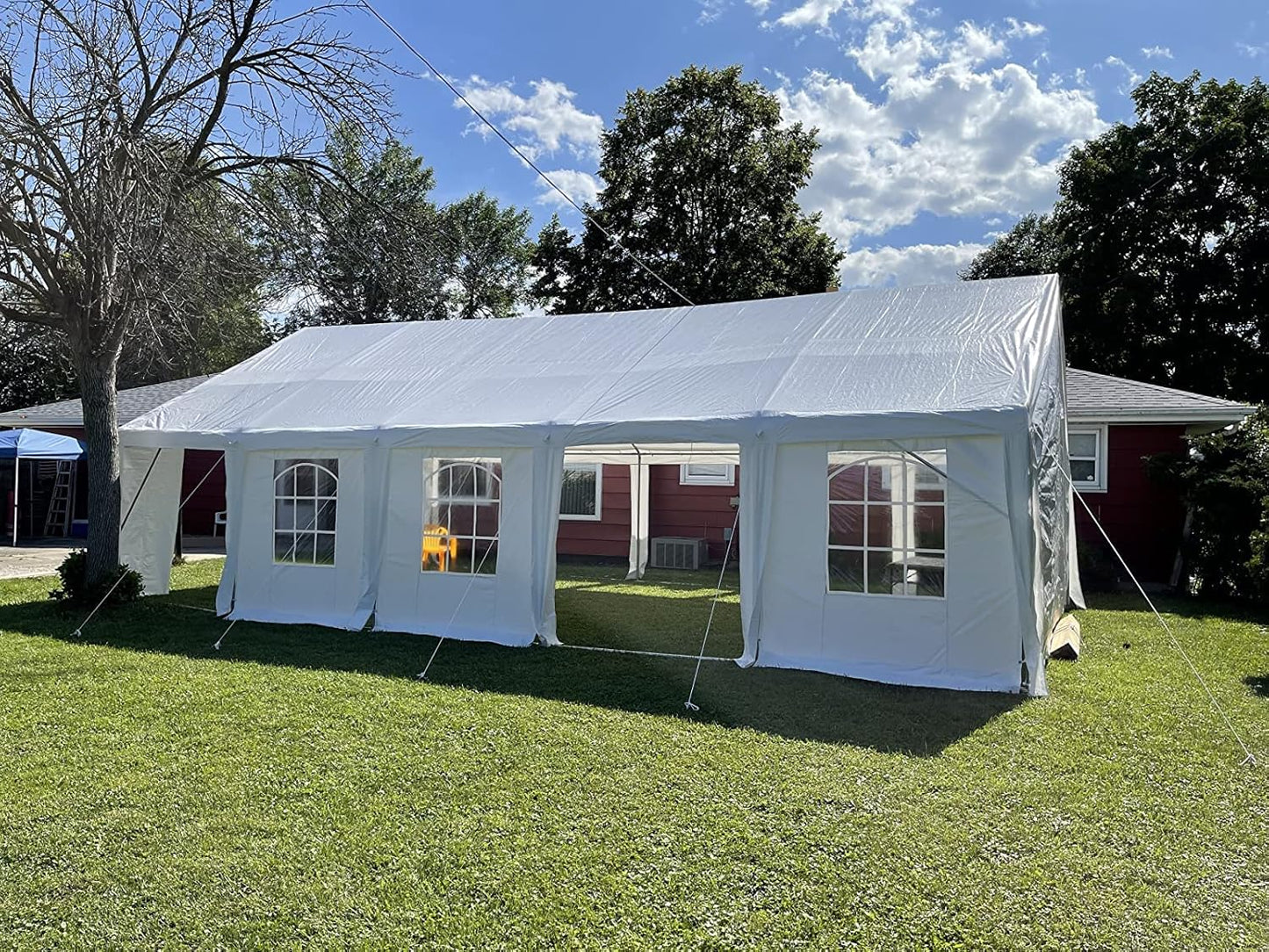 16X32 Party Tent Heavy Duty Large Outdoor Gazebo White Canopy Commercial Shelter Wedding Events Tent (White)