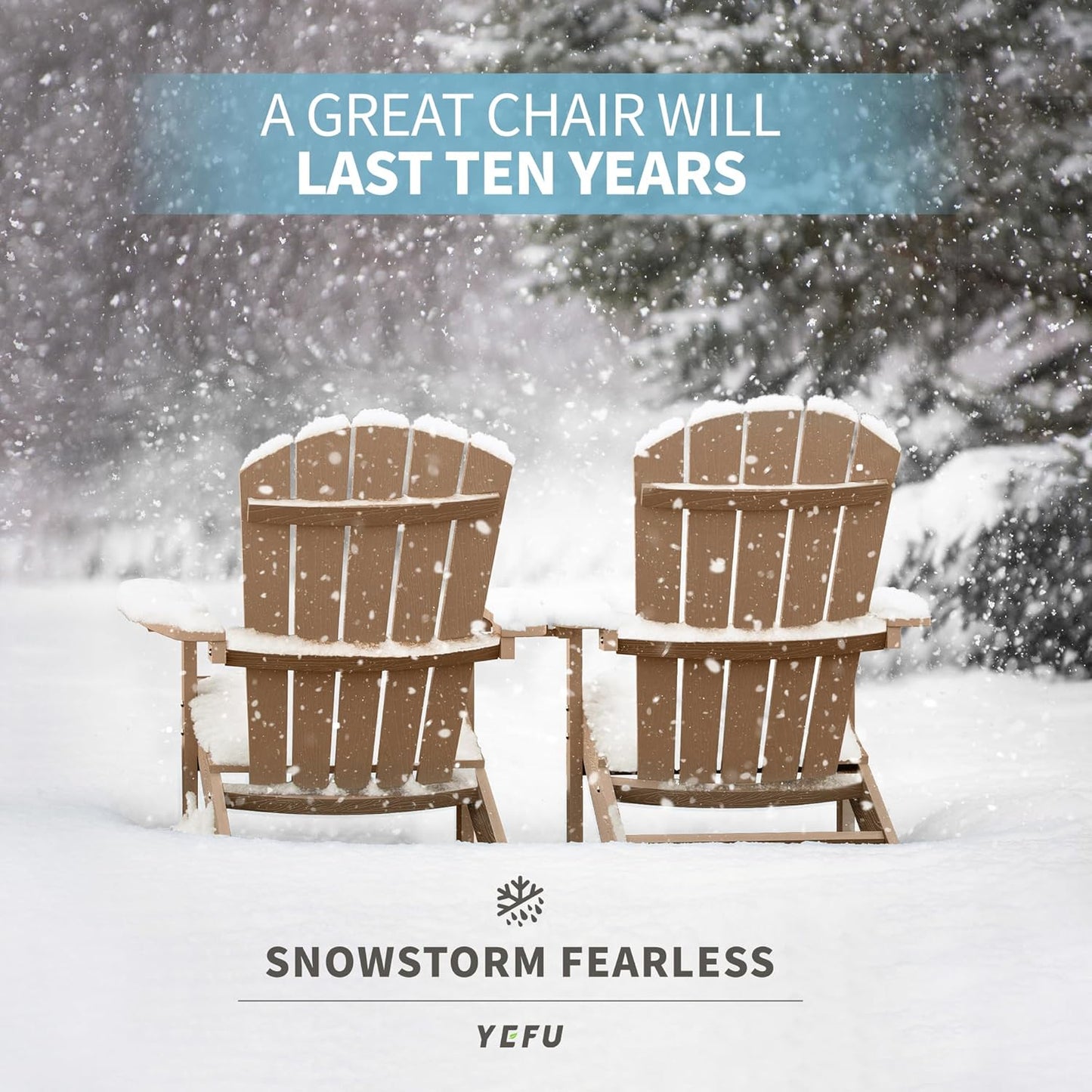 Adirondack Chair Weather Resistant: Outdoor Chair HIPS Plastic Adirondack Chairs - Patio Chairs with Wood Texture - Lawn Fire Pit Deck Porch Garden Chairs for Adults (Teak)