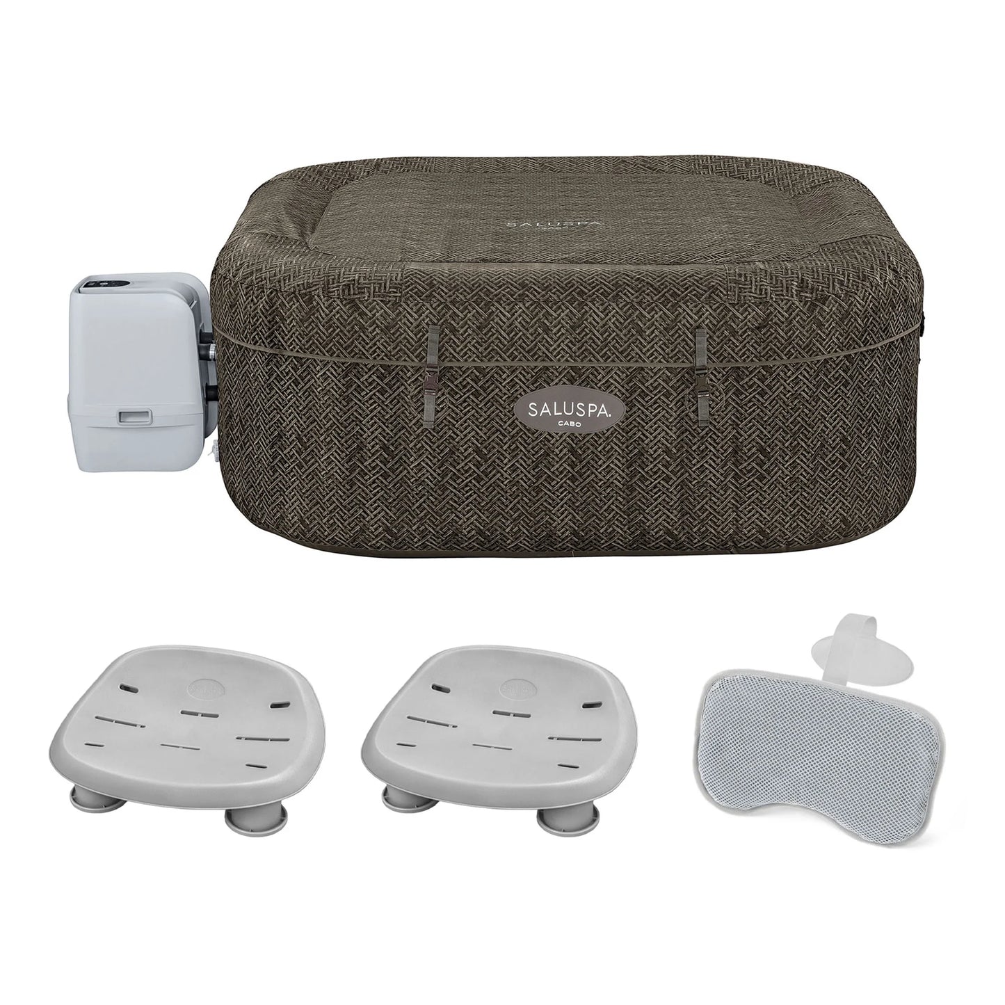 Bestway Airjet Inflatable Square Hot Tub with 2 Spa Seats & Pillow