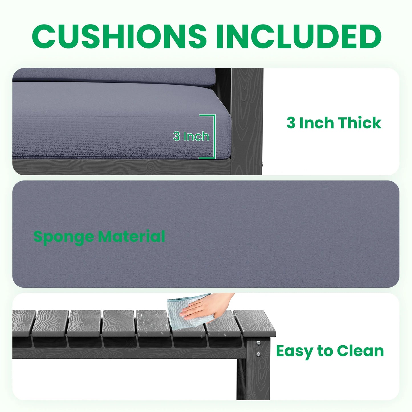 Patio Furniture Sets on Sale, 1 Pieces Patio Loveseat W/ Cushions, Gray