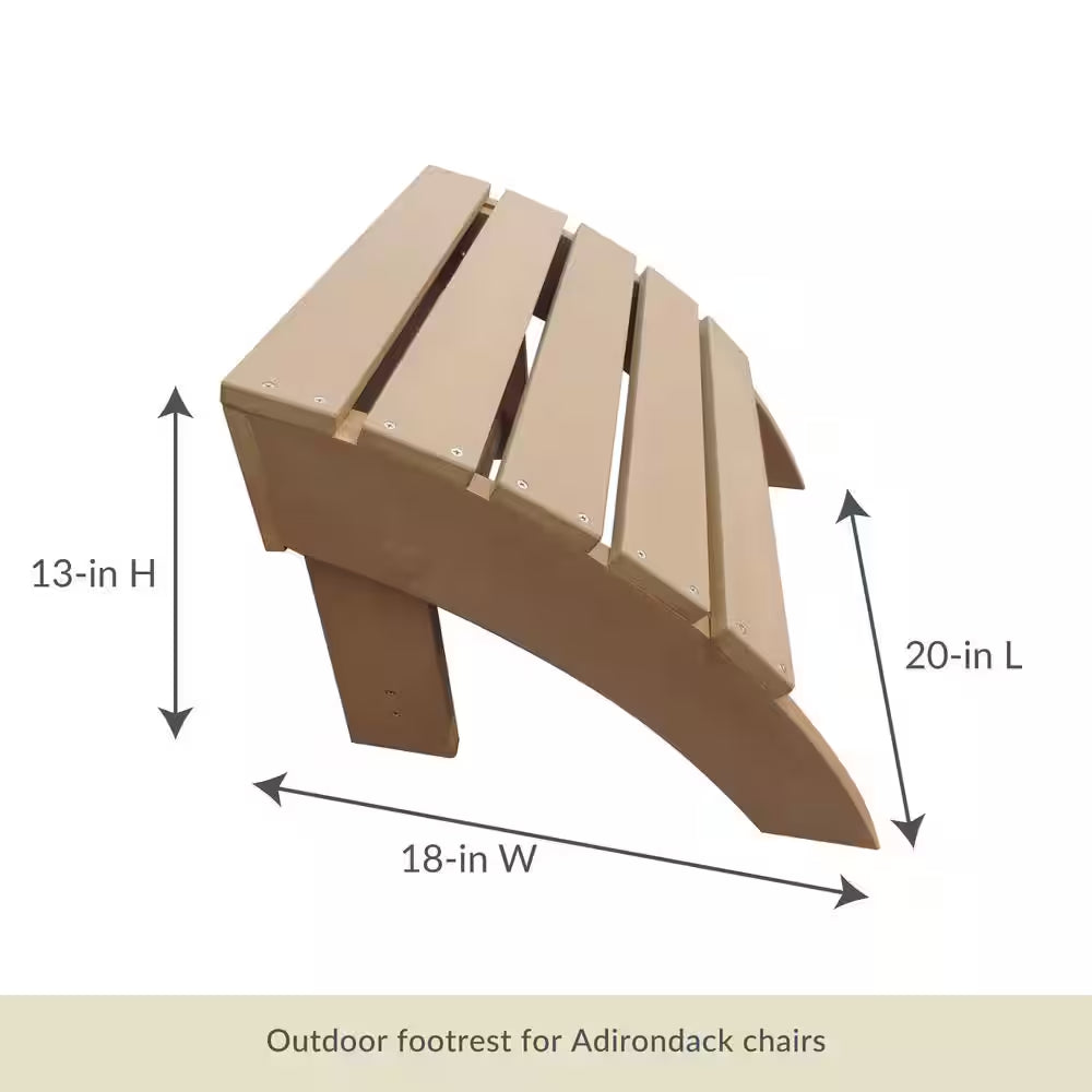 Teak Adirondack Patio Ottoman
