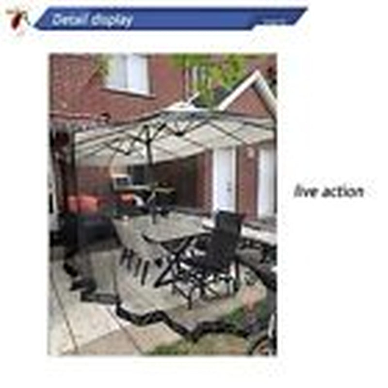 15FT Mosquito Netting for Patio Umbrella Double Sided Patio Umbrella 15Ft Black
