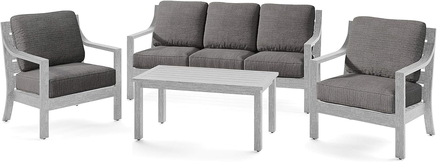 Patio Set - 4 Piece Patio Set - Outdoor Patio Set - Bora Bora Collection - Conversation Set Patio Furniture - Sofa Seating Set with Conversation Table