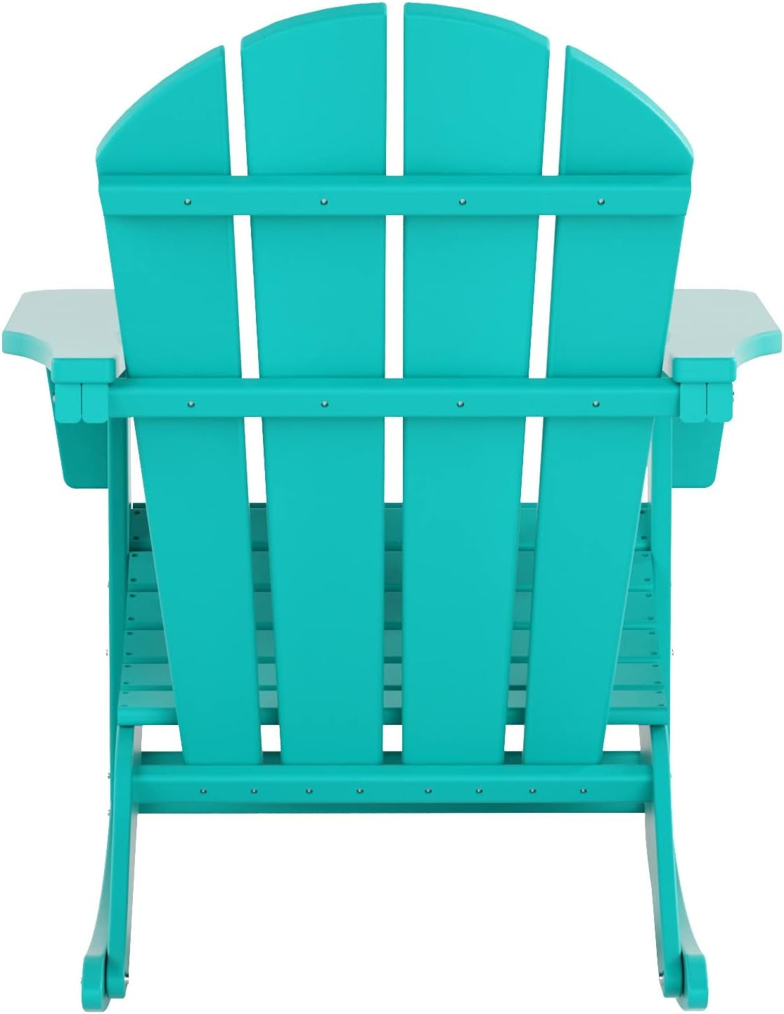 WO Home Furniture Patio Rocking Chair Set of 3 PCS Classic Outdoor Adirondack Rocker Chairs & Table (Turquoise)