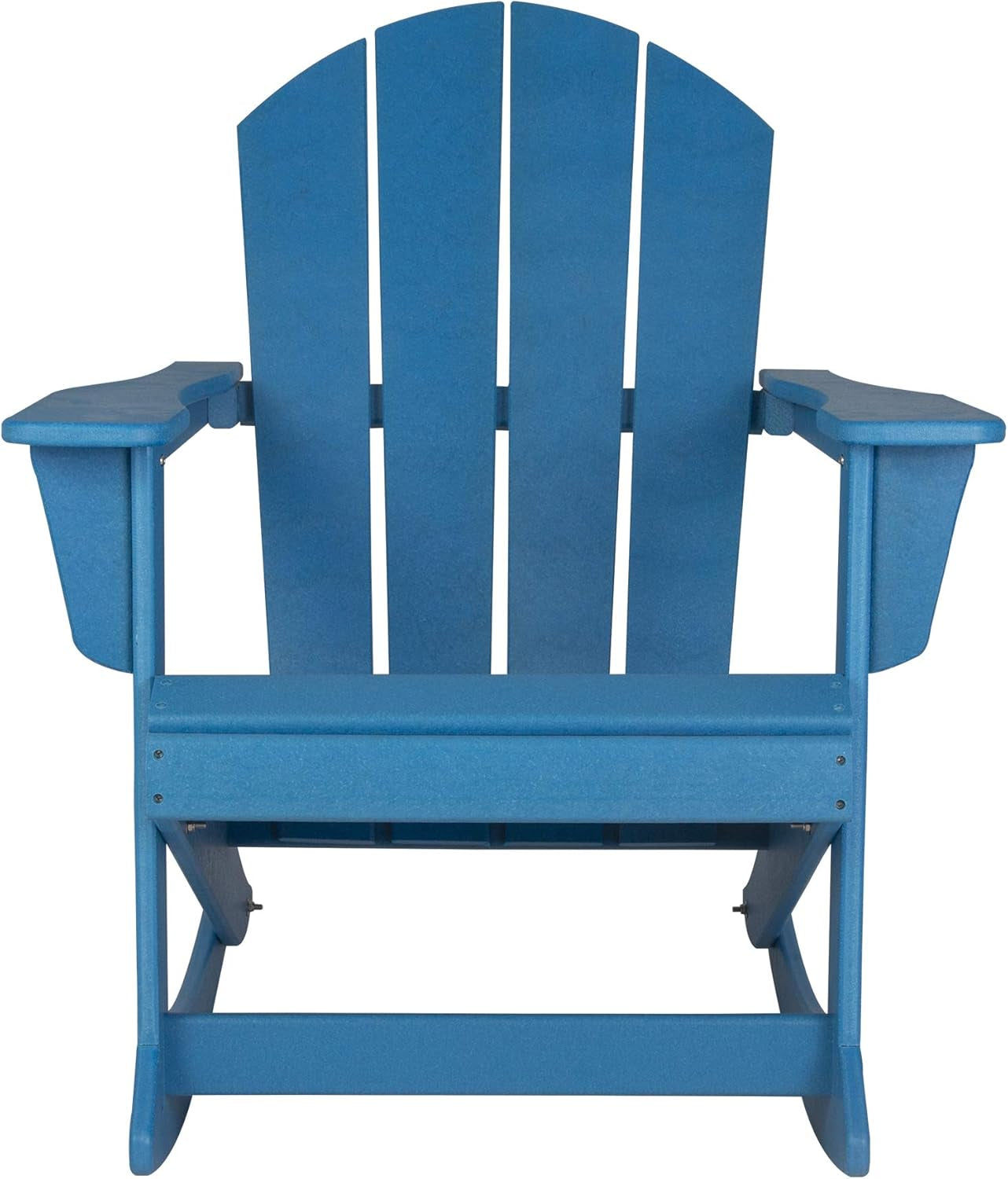 WO Home Furniture Patio Rocking Chair Classic Outdoor HDPE UV Weather Resistant (Pacific Blue)