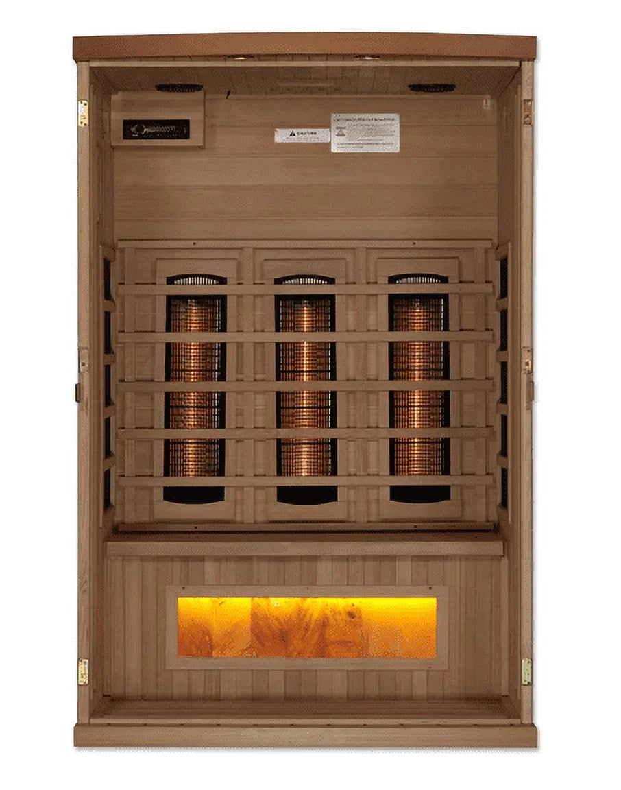 4-Person Full Spectrum Puretech near Zero EMF FAR Infrared Sauna with Himalayan Salt Bar (Canadian Hemlock)