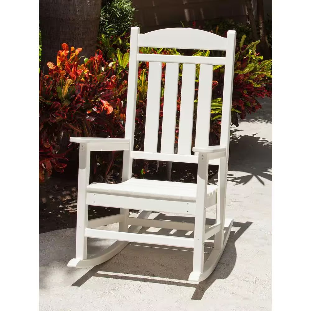 Presidential White Patio Rocker