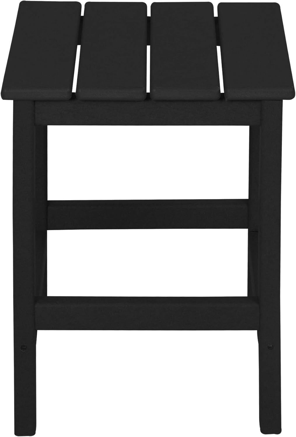 WO Home Furniture Adirondack Chairs Table Set of 3 PCS Outdoor Folding Chairs Side End Table Weather/Uv Resistant for Lawn, Garden, Bon Fire, Balcony (Black)