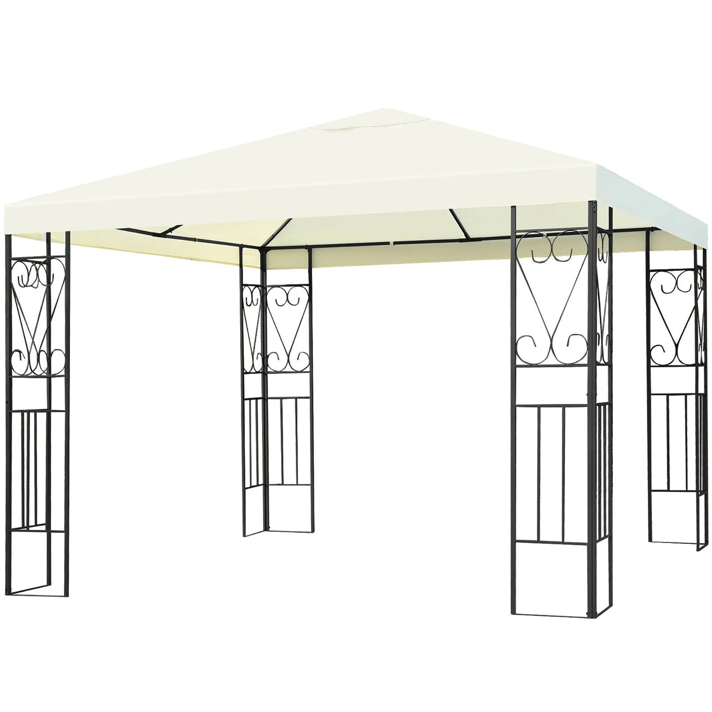 10'X10' Patio Gazebo Canopy Tent Steel Frame Shelter Patio Party Awning