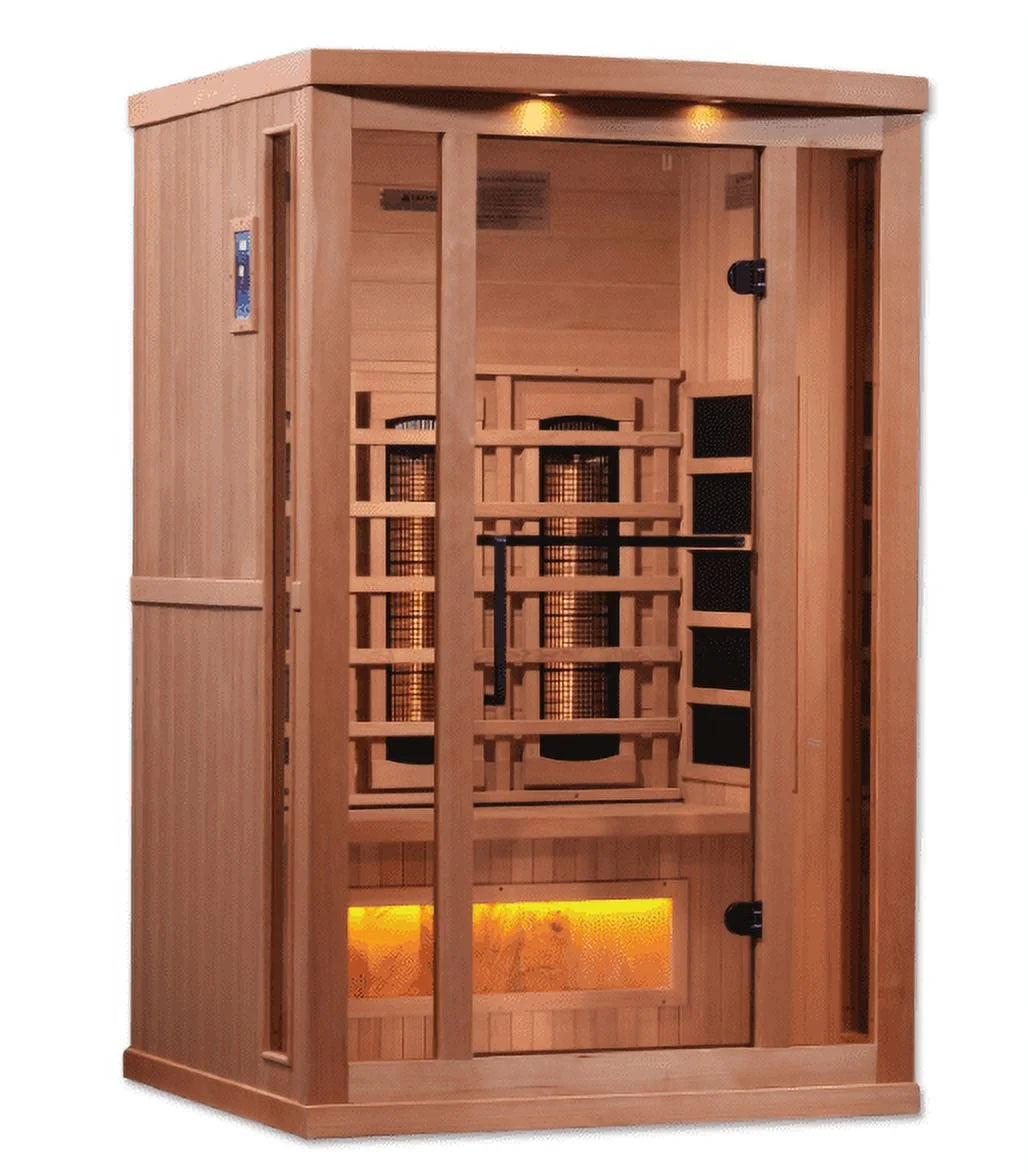 4-Person Full Spectrum Puretech near Zero EMF FAR Infrared Sauna with Himalayan Salt Bar (Canadian Hemlock)
