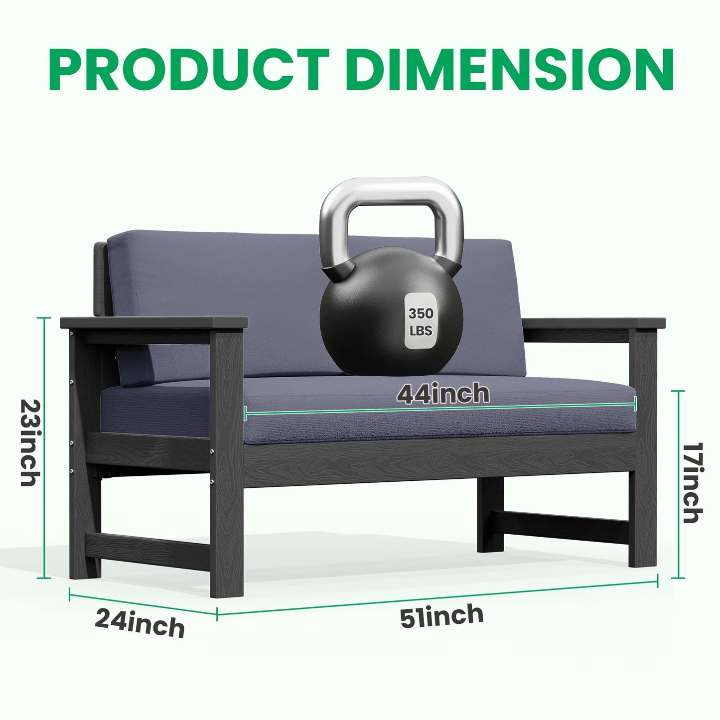 Patio Furniture Sets on Sale, 1 Pieces Patio Loveseat W/ Cushions, Gray