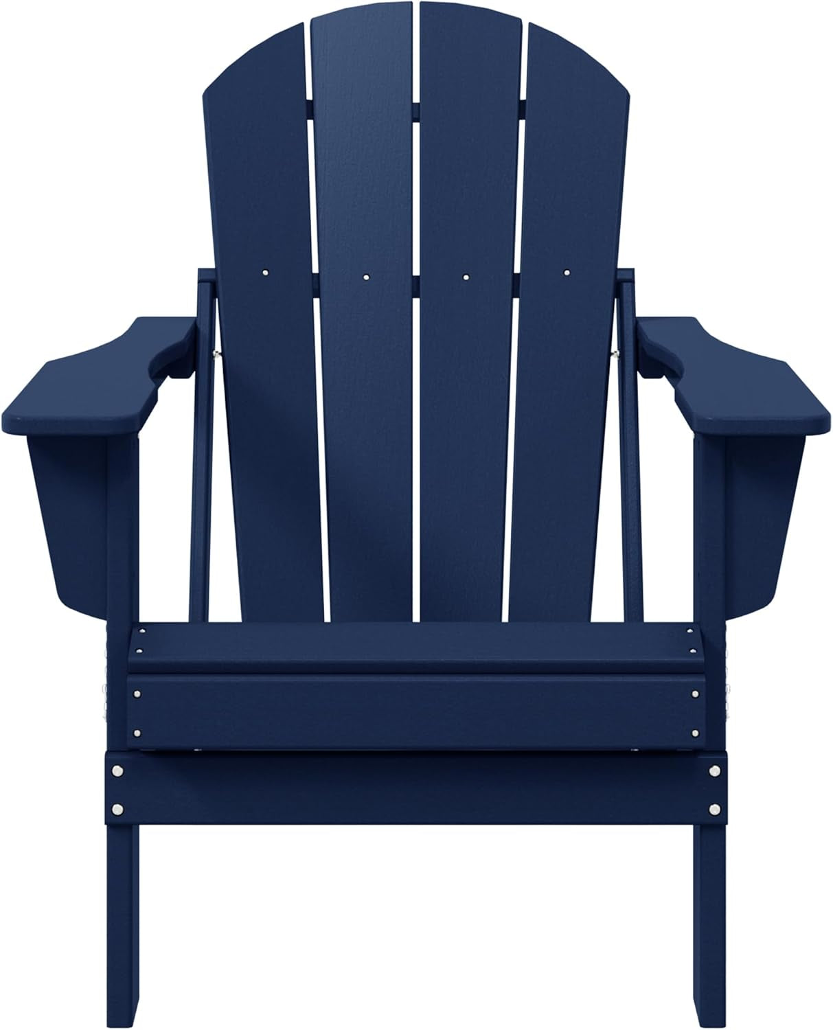 WO Home Furniture Adirondack Chair Lounger Outdoor Folding for Fire Pit, Beach, Balcony, Backyard, Lawn, Patio, Pool, Deck, Garden (Navy Blue)