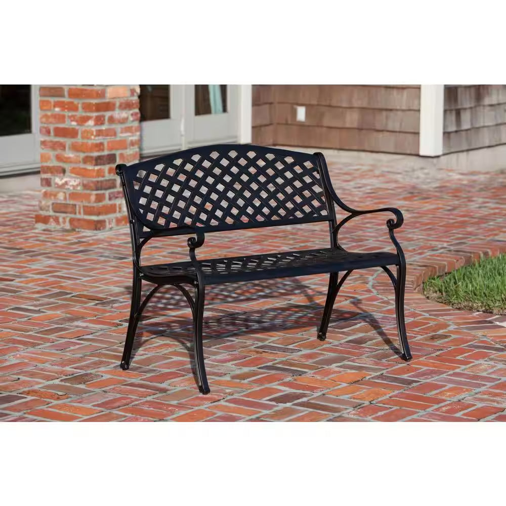 Antique Bronze Cast Aluminum Patio Bench