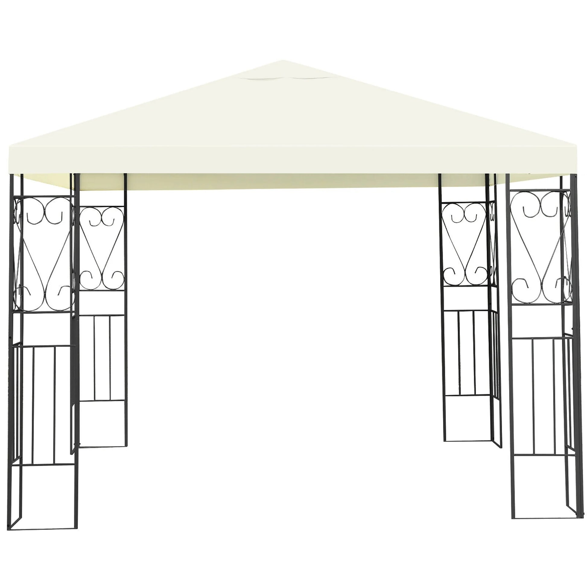 10'X10' Patio Gazebo Canopy Tent Steel Frame Shelter Patio Party Awning