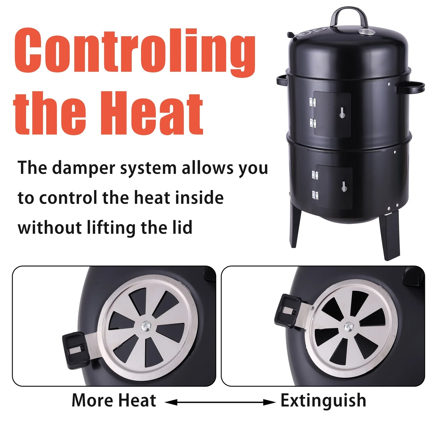 Portable Charcoal Grill, Small Folding Outdoor Grill, Mini Black Barbecue Grill