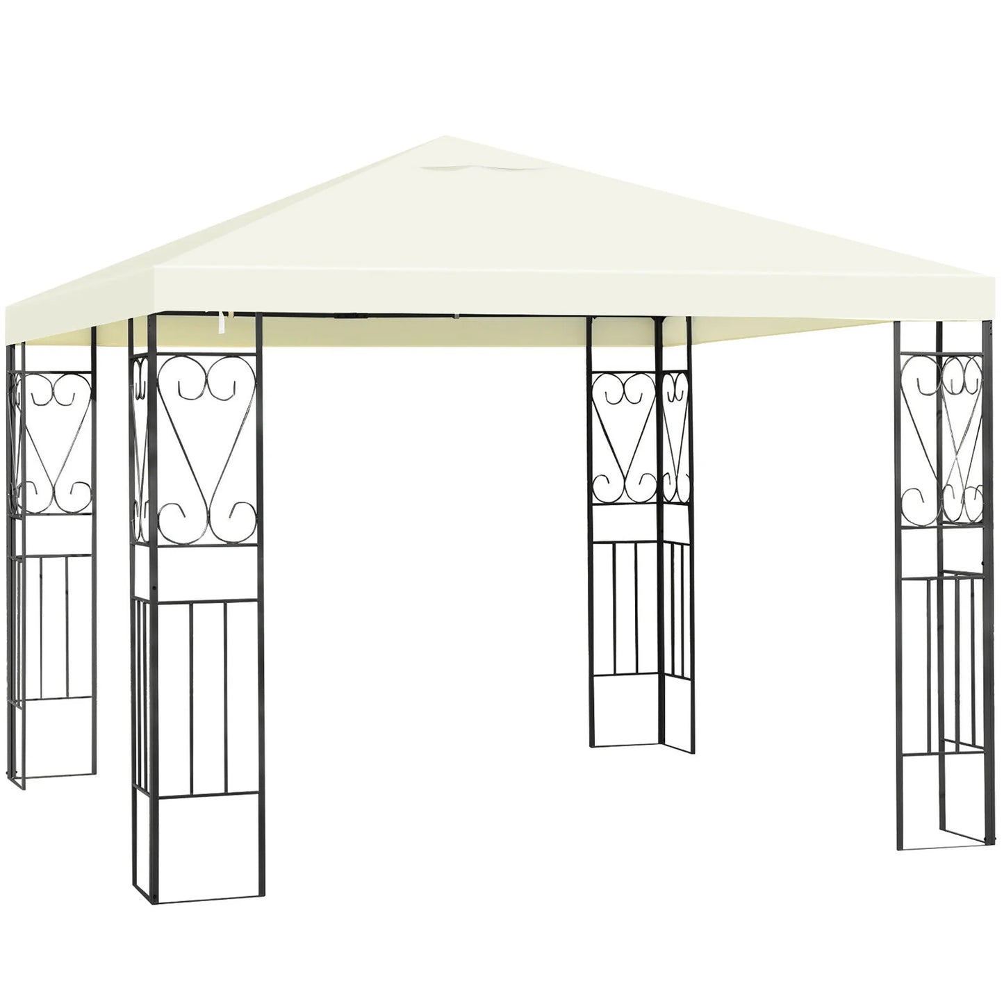 10'X10' Patio Gazebo Canopy Tent Steel Frame Shelter Patio Party Awning