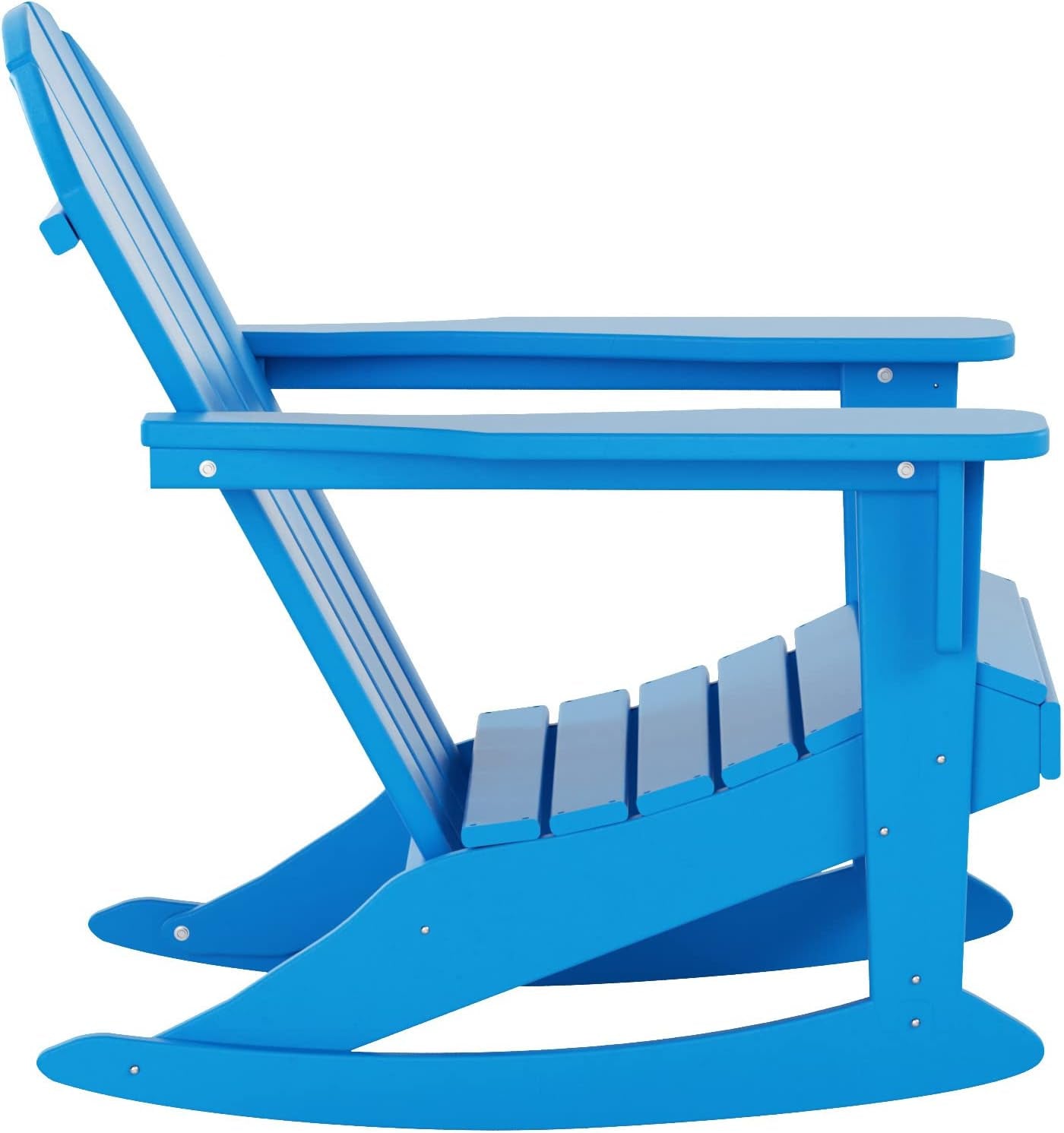 WO Home Furniture Patio Rocking Chair Classic Outdoor HDPE UV Weather Resistant (Pacific Blue)