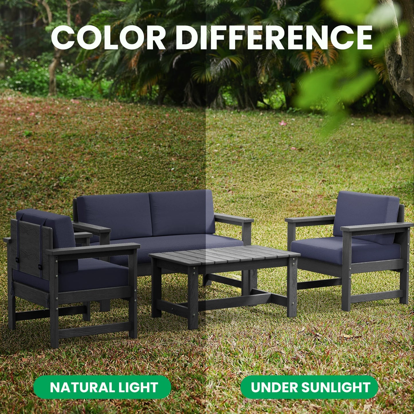 Patio Furniture Sets on Sale, 1 Pieces Patio Loveseat W/ Cushions, Gray