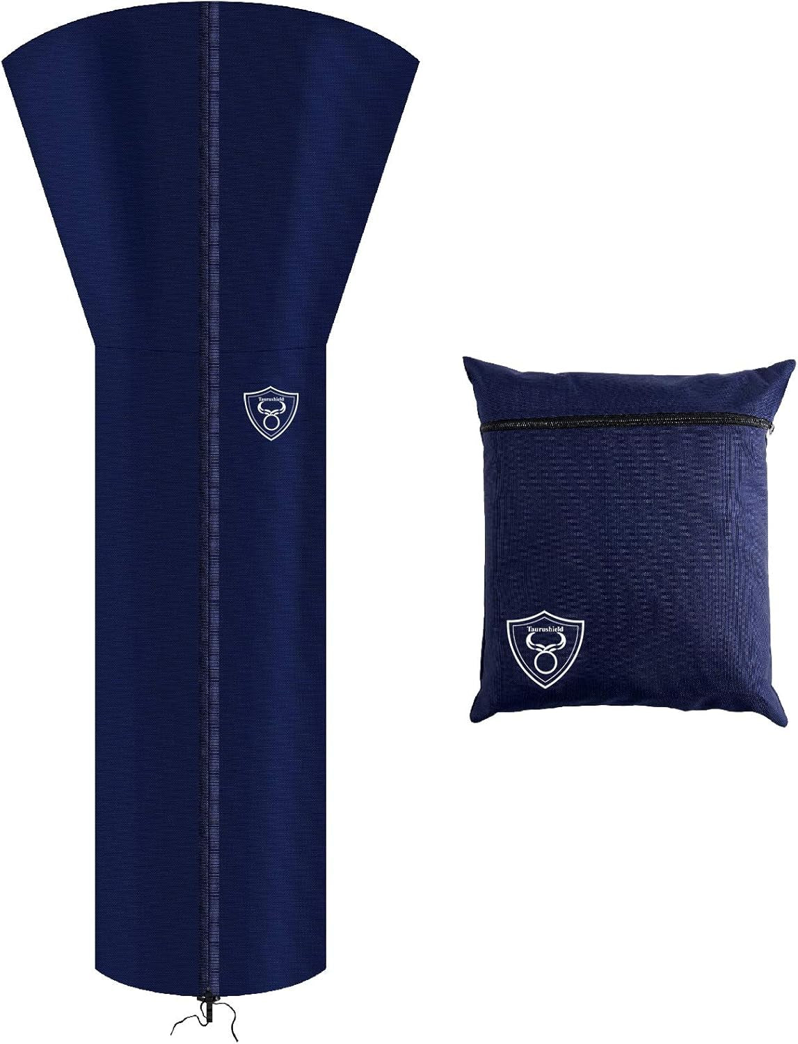Patio Heater Covers 600D Patio Heater Cover with Hidden Waterproof Zipper and Storage Bag for Outdoor Heater for Patio (89'' Height X 33" Dome X 19" Base)