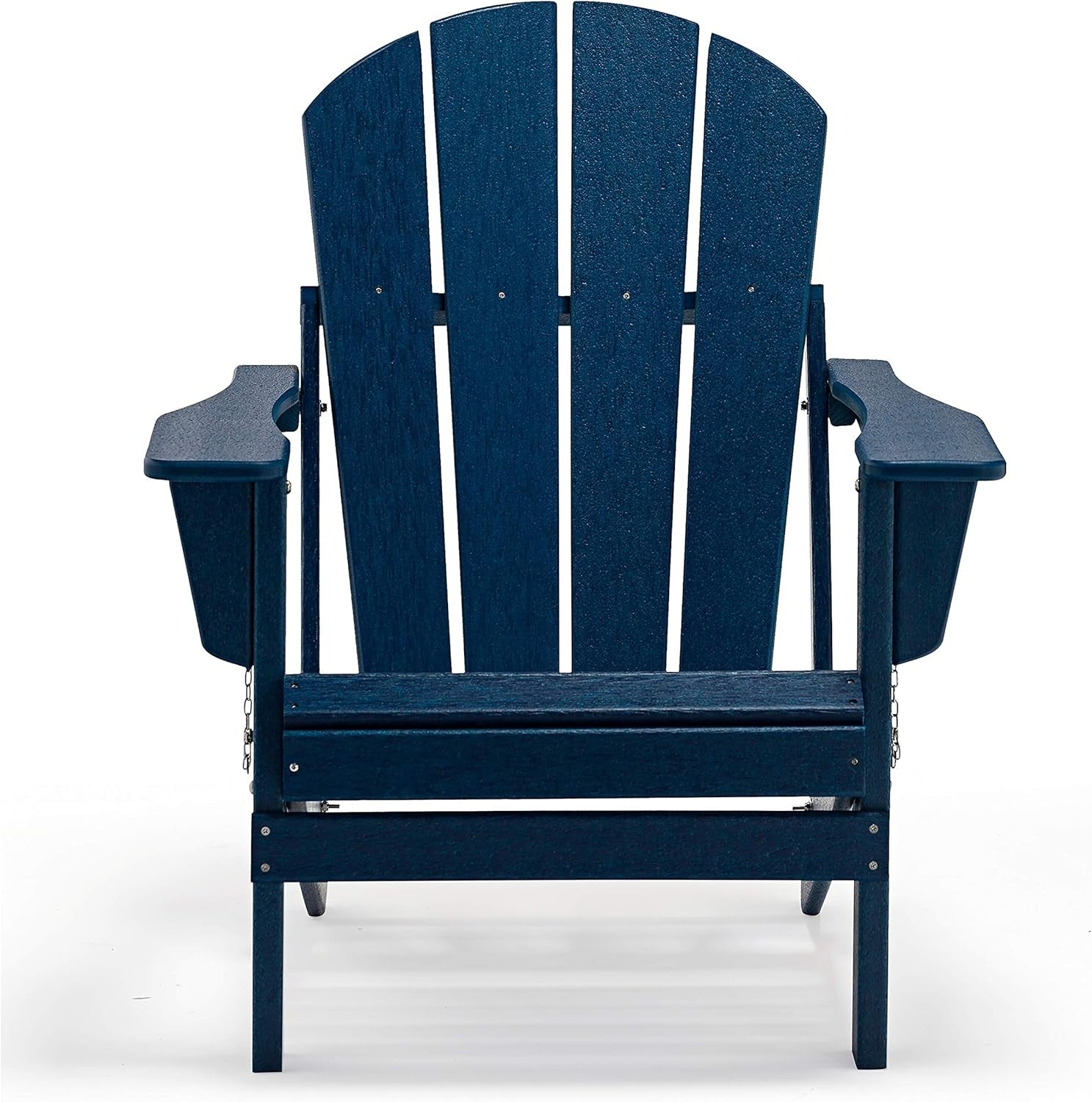 WO Home Furniture Adirondack Chair Lounger Outdoor Folding for Fire Pit, Beach, Balcony, Backyard, Lawn, Patio, Pool, Deck, Garden (Navy Blue)