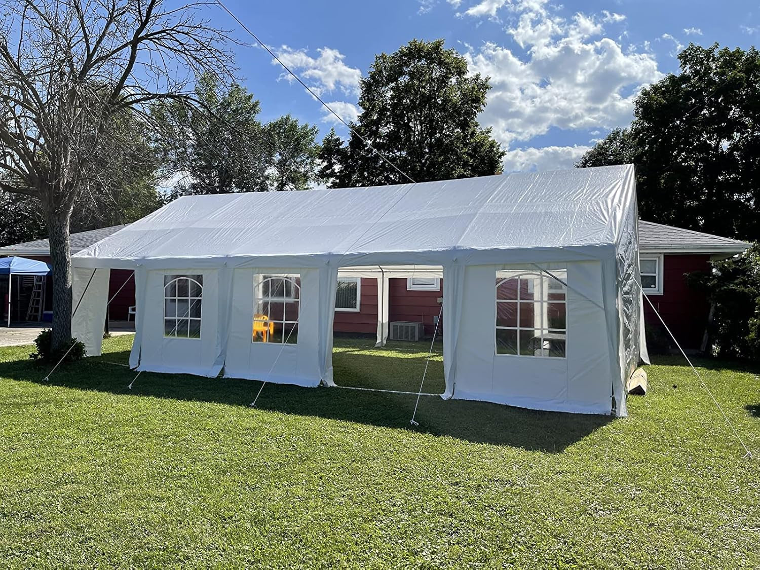16X32 Party Tent Heavy Duty Large Outdoor Gazebo White Canopy Commercial Shelter Wedding Events Tent (White)