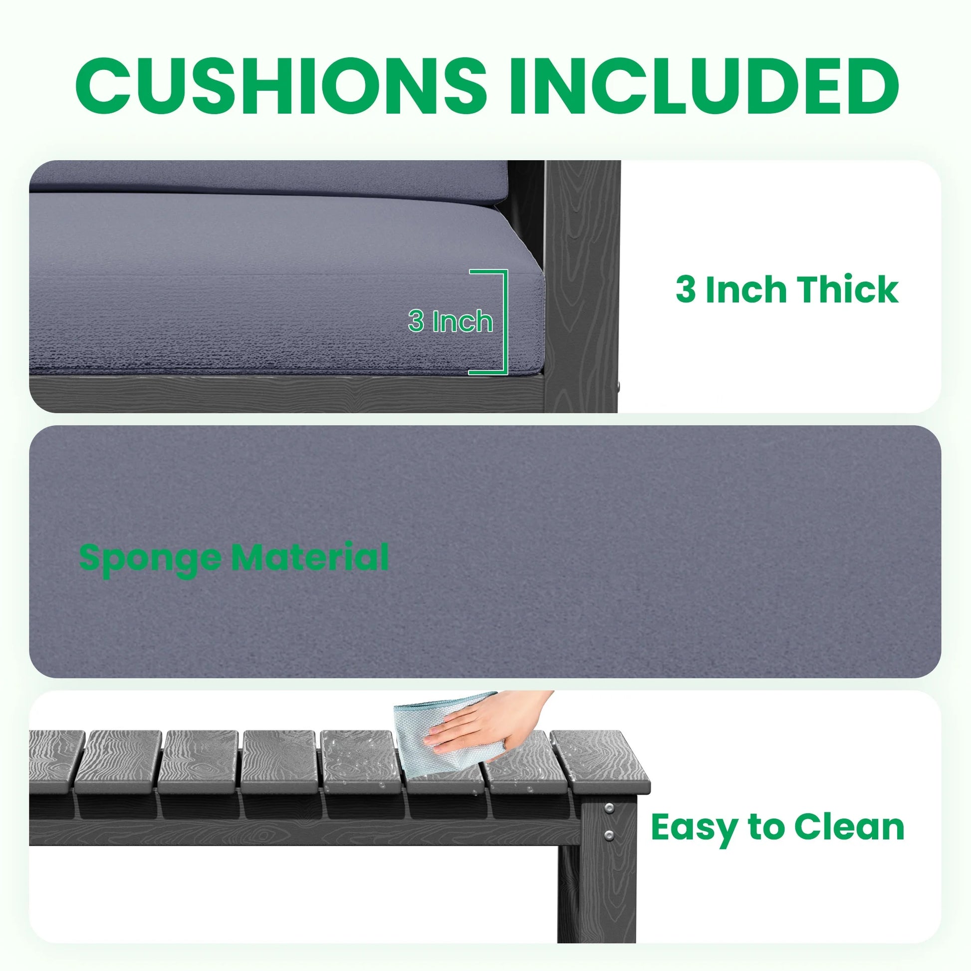 Patio Furniture Sets on Sale, 1 Pieces Patio Loveseat W/ Cushions, Gray