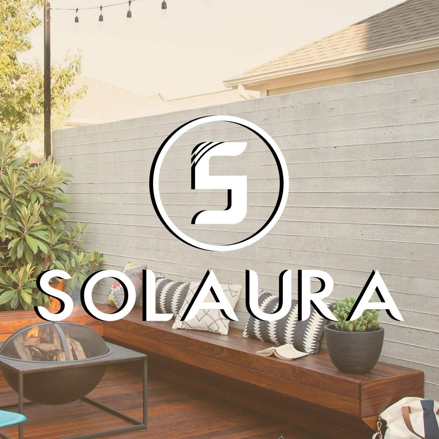 Outdoor Metal Furniture Sets 5 Pieces(6 Seats) Patio Conversation Set (Patio Swing Glider, 2 Patio Chairs, Loveseat with Coffee Table), Brown
