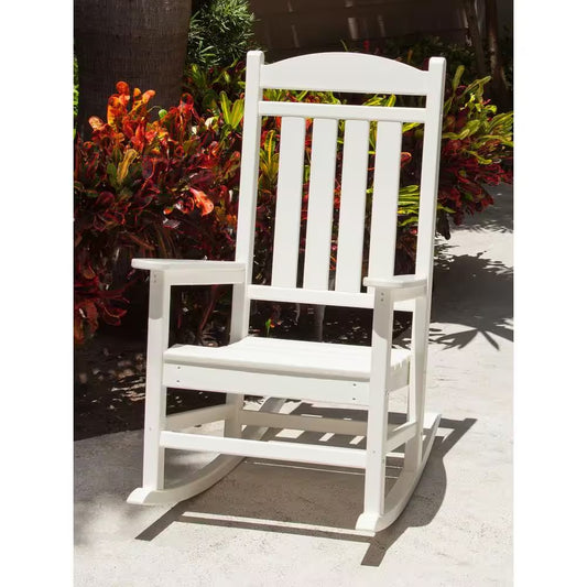 Presidential White Patio Rocker