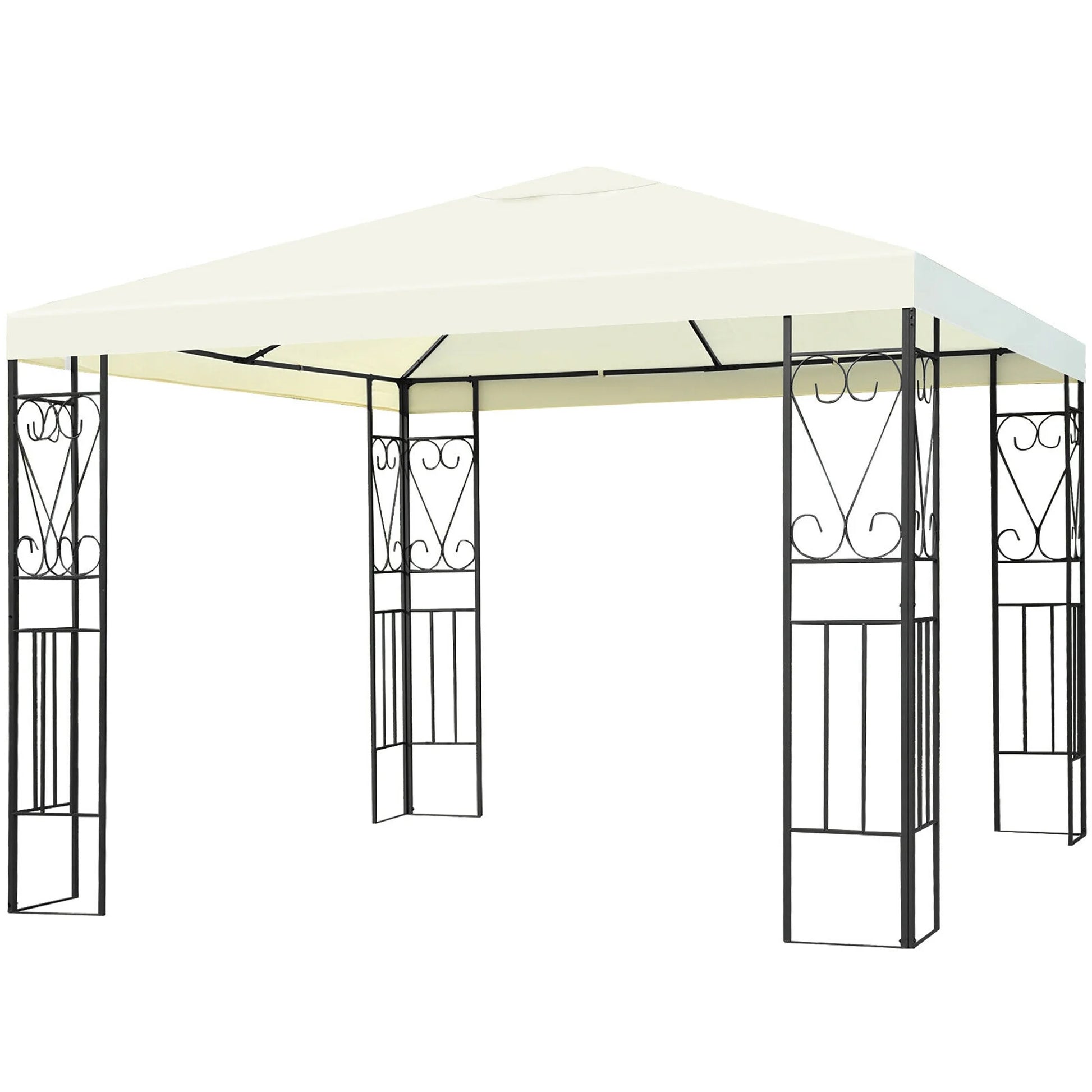 10'X10' Patio Gazebo Canopy Tent Steel Frame Shelter Patio Party Awning