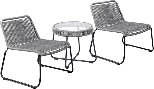 Patio Seating Set - 3-Piece Patio Seating Bistro Set - Outdoor Patio Set - Avery Collection - Seating Set Patio Furniture - Full Set