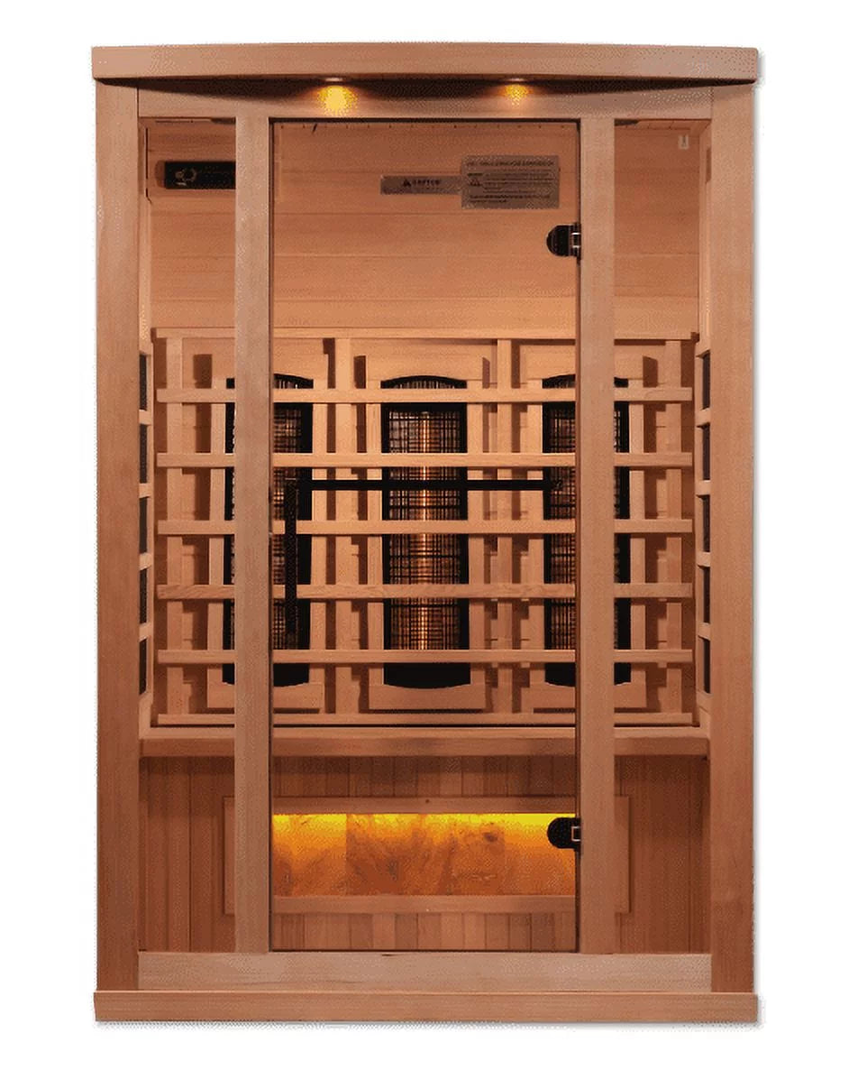 4-Person Full Spectrum Puretech near Zero EMF FAR Infrared Sauna with Himalayan Salt Bar (Canadian Hemlock)