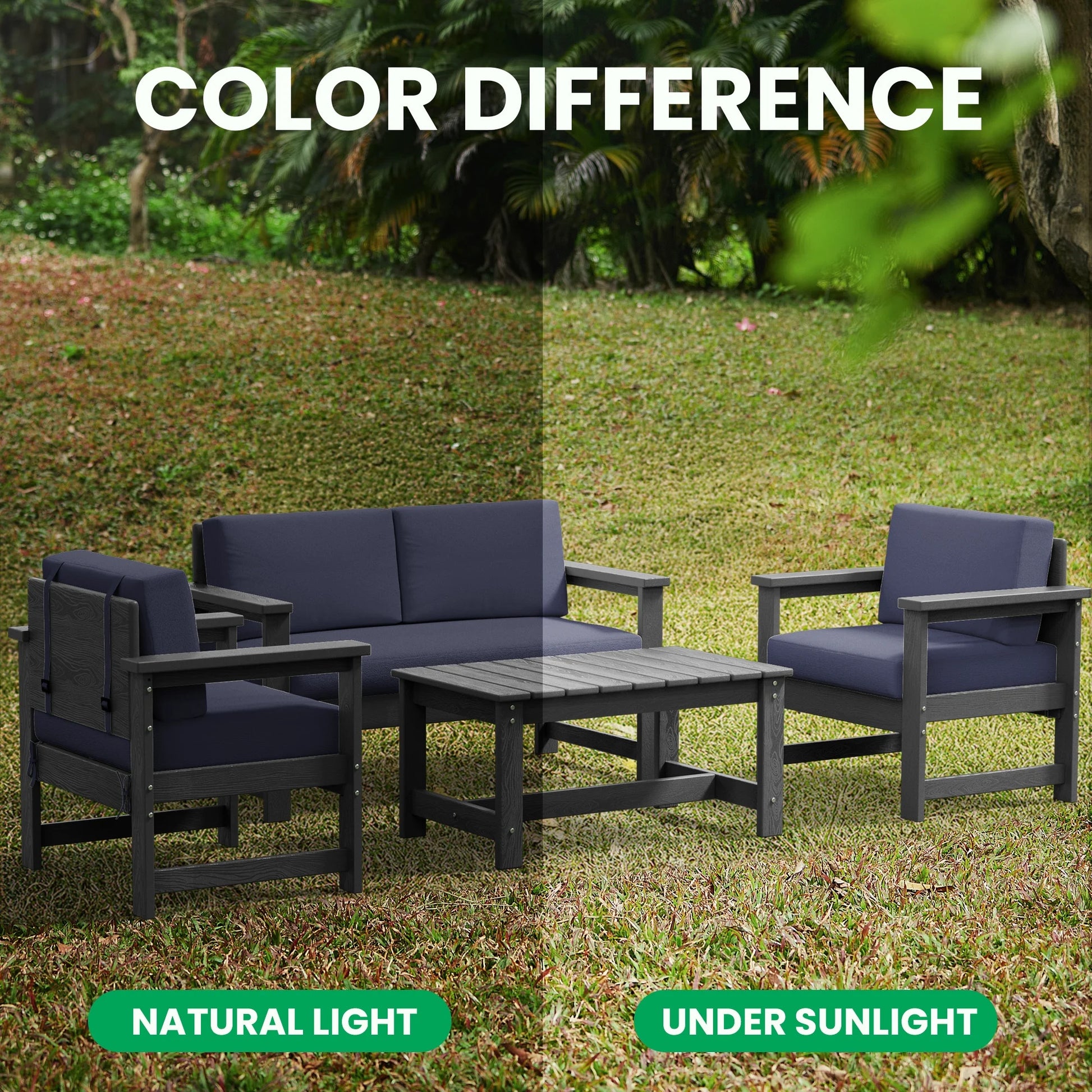 Patio Furniture Sets on Sale, 1 Pieces Patio Loveseat W/ Cushions, Gray